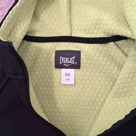 Everlast black zip up hoodie sweatshirt size 7 - Picture 3 of 6